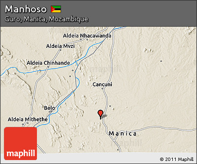 Shaded Relief 3D Map of Manhoso