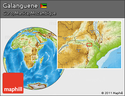 Physical Location Map of Galanguene