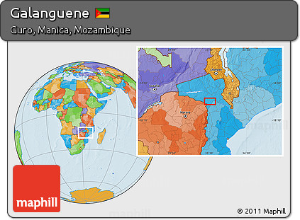 Political Location Map of Galanguene
