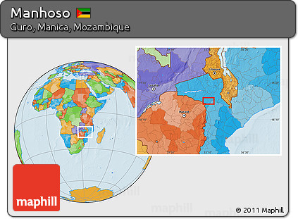 Political Location Map of Manhoso