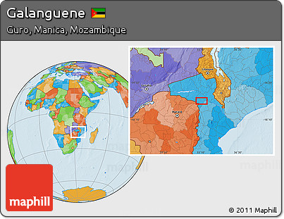 Political Location Map of Galanguene