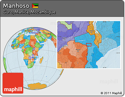 Political Location Map of Manhoso