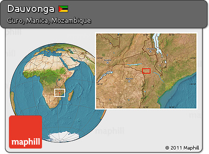 Satellite Location Map of Dauvonga