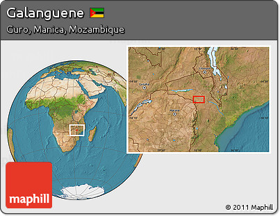 Satellite Location Map of Galanguene