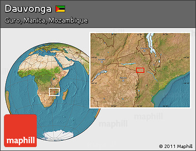 Satellite Location Map of Dauvonga