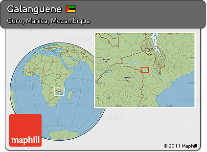 Savanna Style Location Map of Galanguene