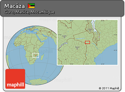 Savanna Style Location Map of Macáza