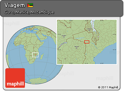 Savanna Style Location Map of Viagem