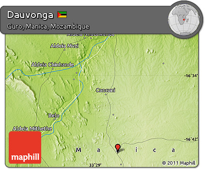 Physical Map of Dauvonga