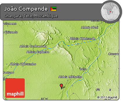 Physical Map of João Compende