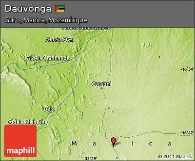 Physical Map of Dauvonga