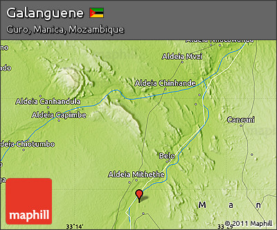 Physical Map of Galanguene