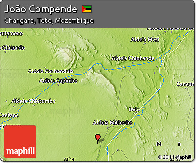 Physical Map of João Compende
