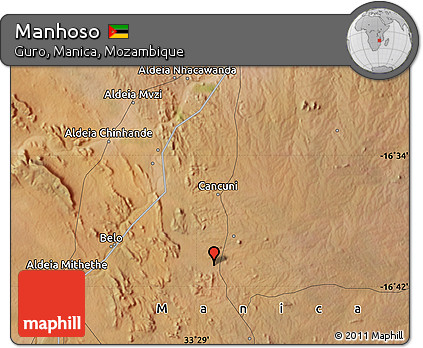 Satellite Map of Manhoso