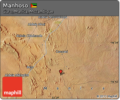Satellite Map of Manhoso