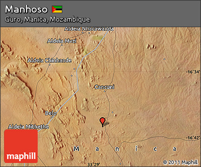 Satellite Map of Manhoso