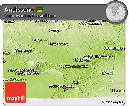 Physical Panoramic Map of Andissene