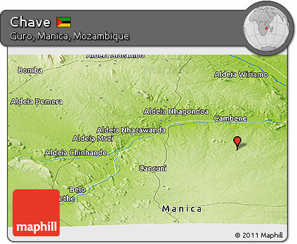 Physical Panoramic Map of Chave