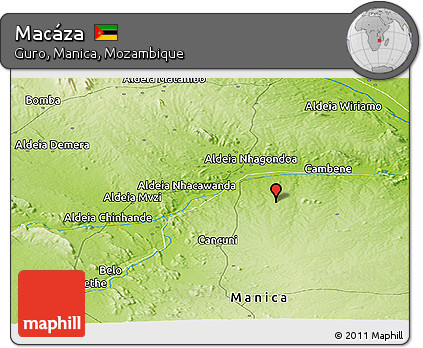 Physical Panoramic Map of Macáza