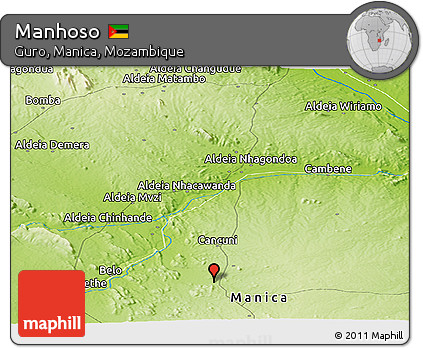 Physical Panoramic Map of Manhoso