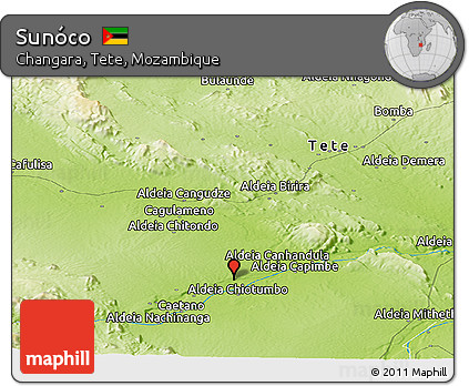 Physical Panoramic Map of Sunóco