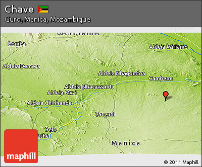 Physical Panoramic Map of Chave
