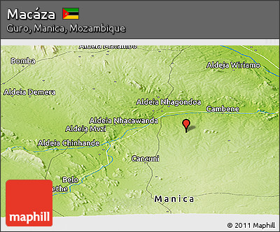 Physical Panoramic Map of Macáza