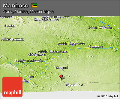 Physical Panoramic Map of Manhoso