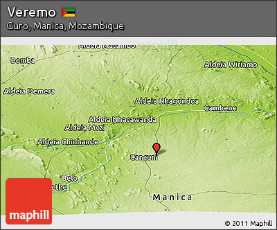 Physical Panoramic Map of Veremo