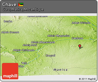 Physical Panoramic Map of Chave