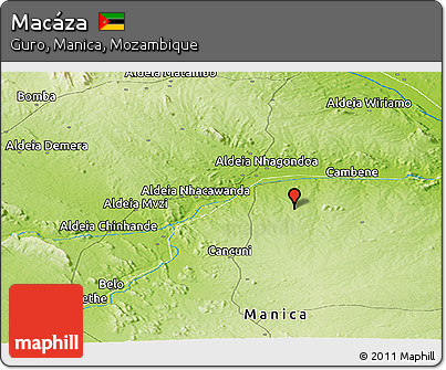 Physical Panoramic Map of Macáza