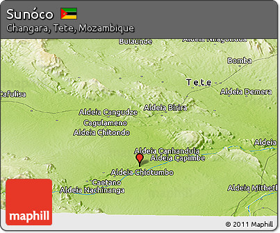 Physical Panoramic Map of Sunóco