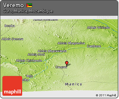 Physical Panoramic Map of Veremo