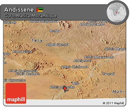 Satellite Panoramic Map of Andissene