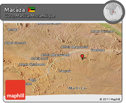 Satellite Panoramic Map of Macáza