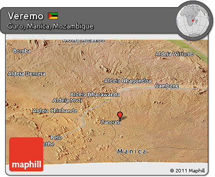 Satellite Panoramic Map of Veremo