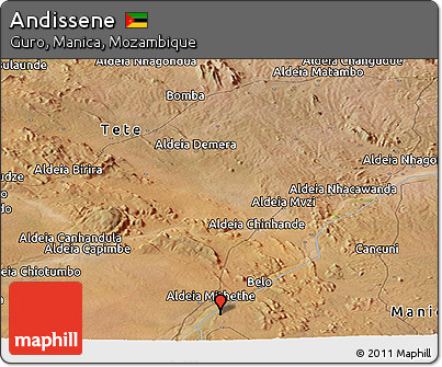 Satellite Panoramic Map of Andissene