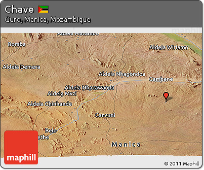 Satellite Panoramic Map of Chave