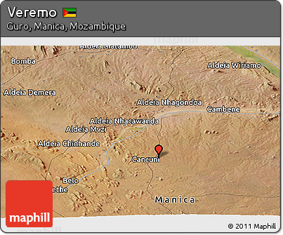 Satellite Panoramic Map of Veremo
