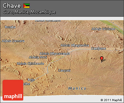 Satellite Panoramic Map of Chave