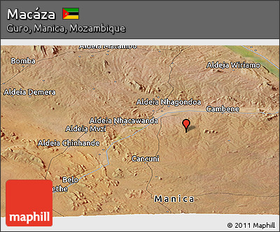 Satellite Panoramic Map of Macáza