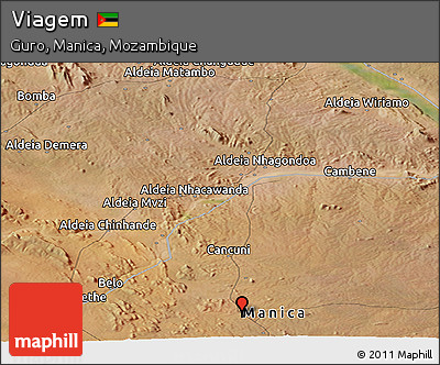 Satellite Panoramic Map of Viagem
