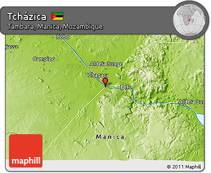 Physical 3D Map of Tcházica