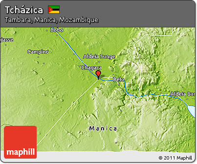 Physical 3D Map of Tcházica