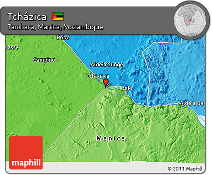 Political 3D Map of Tcházica