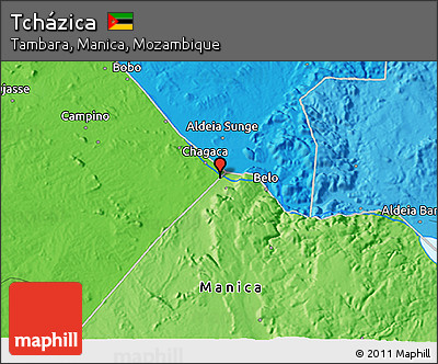 Political 3D Map of Tcházica