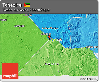 Political 3D Map of Tcházica