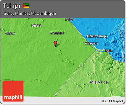 Political 3D Map of Tchipi