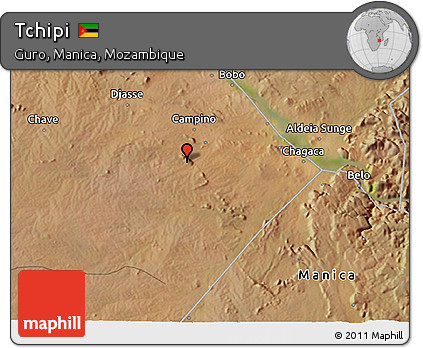 Satellite 3D Map of Tchipi