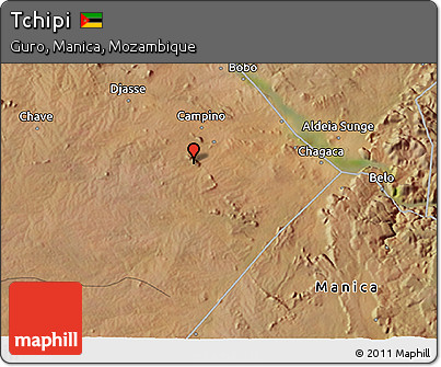 Satellite 3D Map of Tchipi